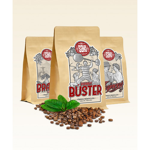 Saki Pak 3 - Brazília Santos, Ranný Búster, Fajnová; 3x500g/3x1000g