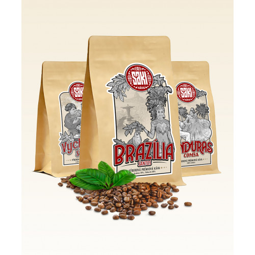 Saki Pak 2 - Vychutnaj si ma, Brazília Santos, Honduras Comsa (Organická); 3x500g/3x1000g